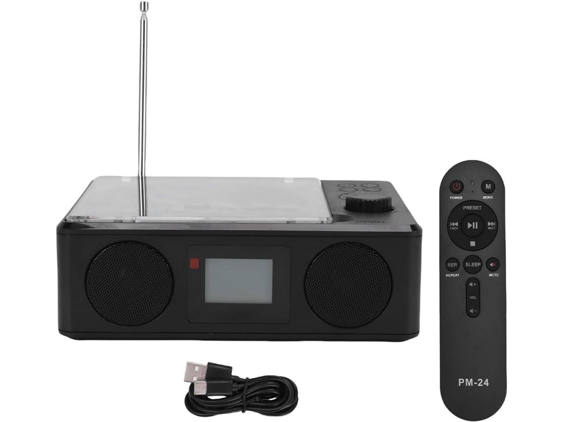 Leitor Cd Portátil Bluetooth Vikye, De De Mesa Recarregável Com Alto-falantes, Temporizador/controle Remoto