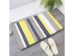 Tapete de banheiro antiderrapante e lavável à máquina Linjou 2026, 40x60x3 cm, ultramacio e absorvente, amarelo.