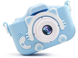 Mini Gatinho De Desenho Animado Com Câmera Digital De Brinquedo Brilvibera (azul)