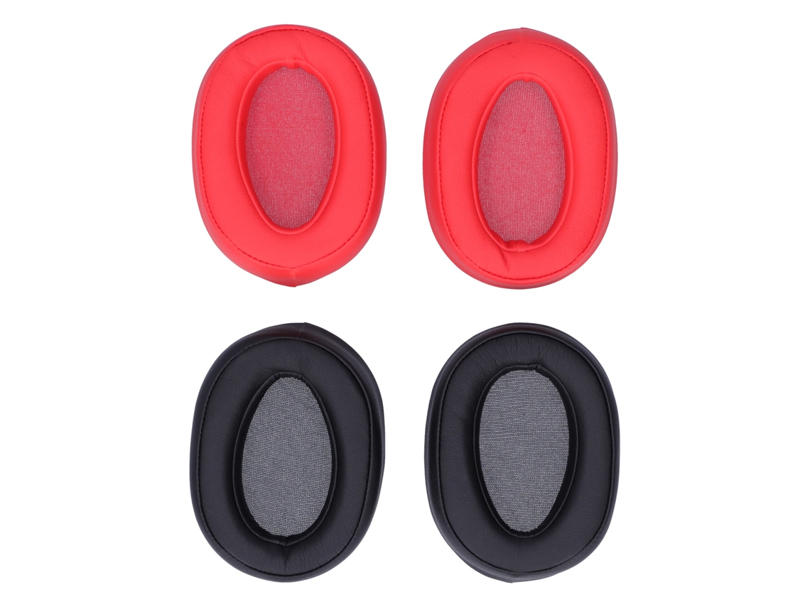 Lurelia Fones de Ouvido com Proteção para Sony MDR-100ABN/WH-H900N, em Couro Sintético, Vermelho/Vermelho