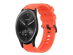 Pulseira De Relógio Lurelia Para Garmin Vivomove Sport 20 Mm Silicone Vermelho