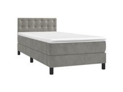 Box Spring Bed, Box Spring Beds Vidaxl Cinzeto Veludo (90 X 190 Cm)