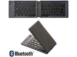 Teclado Bluetooth Dobrável Em Liga De Alumínio Cinza, Teclado Sem Fio Portátil Com Touchpad Sensível, Tamanho Padrão Ultrafino Para Smartphones E