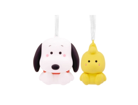 Conjunto de Duas Figuras Decorativas em Pvc Snoopy e Emilio Melhores Juntos Hallmark