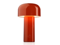 Lâmpada De Mesa Cogumelo Criativa Led Recarregável 3w 3 Níveis De Iluminação Metal Ni-fi Rojo