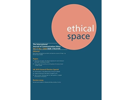 Livro Ethical Space Vol.17 Issue 1 De Keeble E Richard Lance (inglês)
