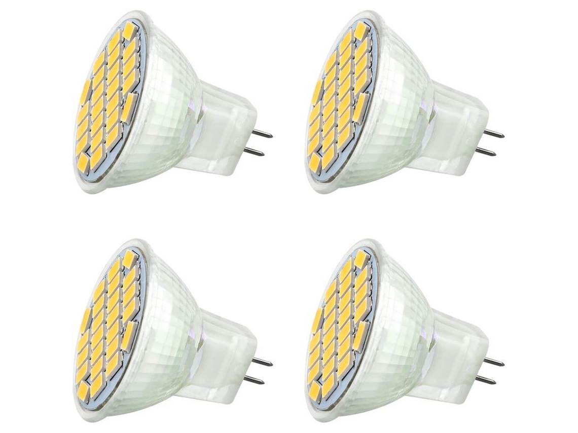 Nova Line lâmpada Led Mr11 Gu4 12v 24v 3w Branco Quente 3000k 350lm 4 Unidades Classe A+