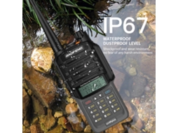 Rádio Bidirecional Portátil Baofeng Uv-9r Plus Vhf/uhf 128 Canais Ip67 À Prova D'água Plugue Eu