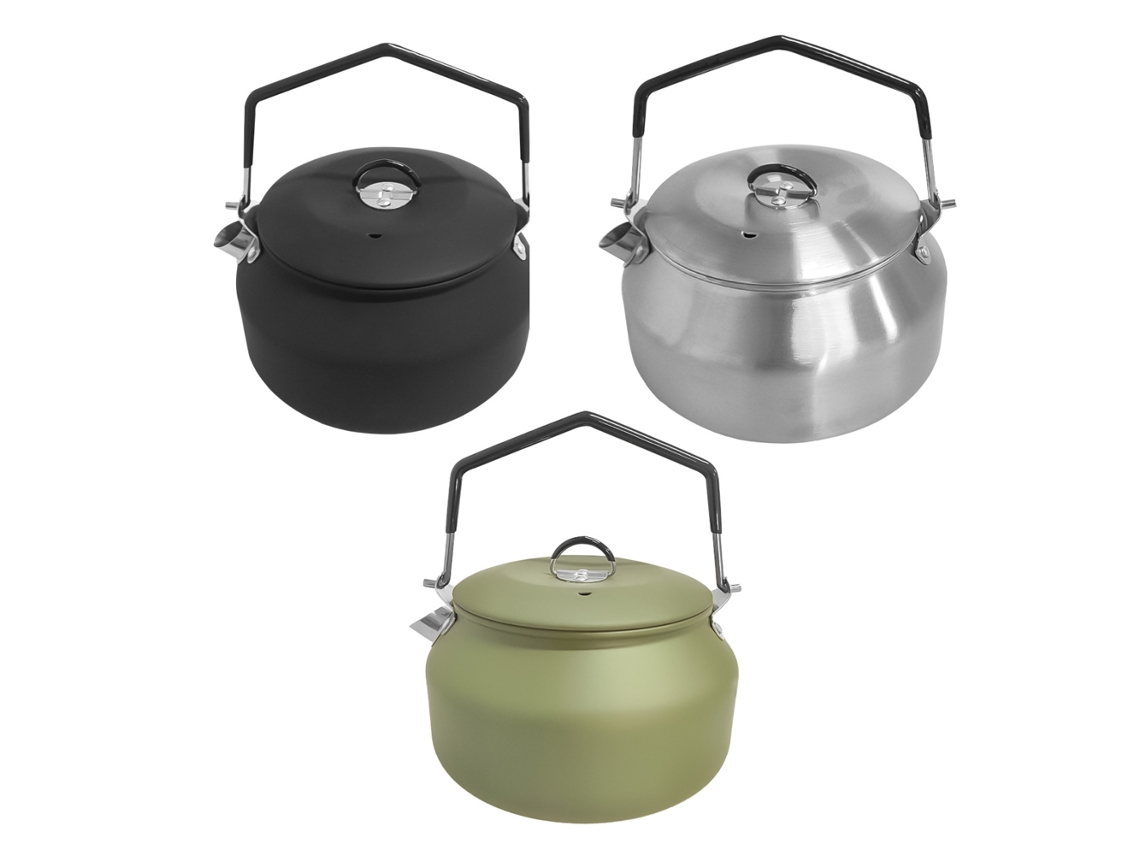 Chaleira Inox Portátil Camping 1.1l