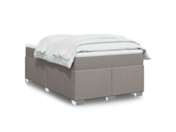 Vidaxl Cama Boxspring C/ Colchão 120x190cm Tecido Castanho acinzentado