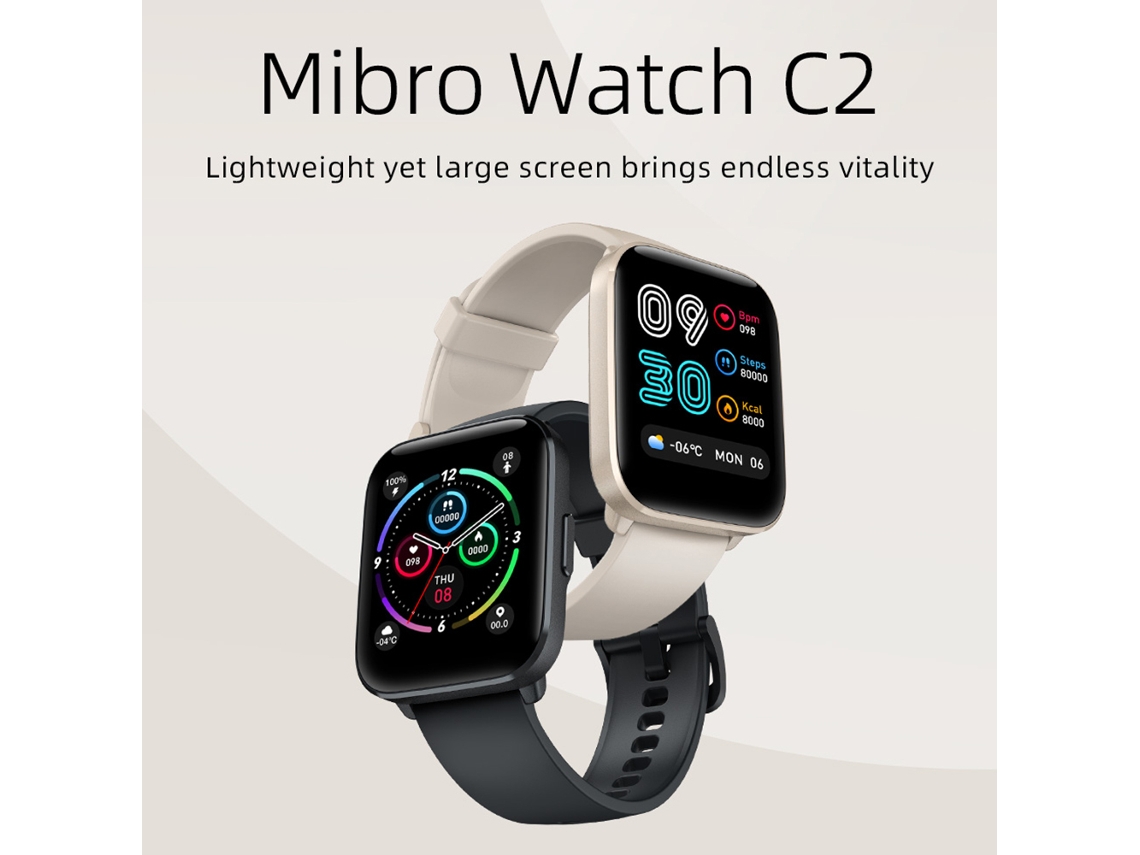 Mibro Watch C2 Tela Hd De 1,69 Polegadas Monitoramento De Frequência Cardíaca 24 Horas 20 Modos Esportivos À Prova Dágua 2atm Bateria De Longa Duraçã