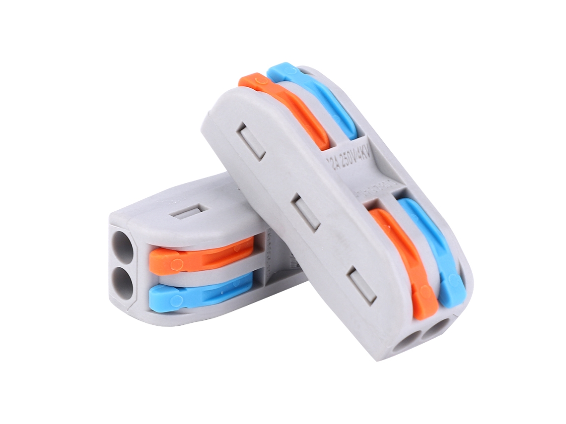 Laxiscreed Terminal Conector Colorido De 2 Posições Para Condutores, Ideal Para Instalações Elétricas