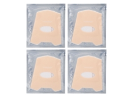 4 Unidades De Máscara Facial De Proteção Solar Uv Com Bloqueio Médio, Gel Refrigerante Hidrogel Para Uso Ao Ar Livre