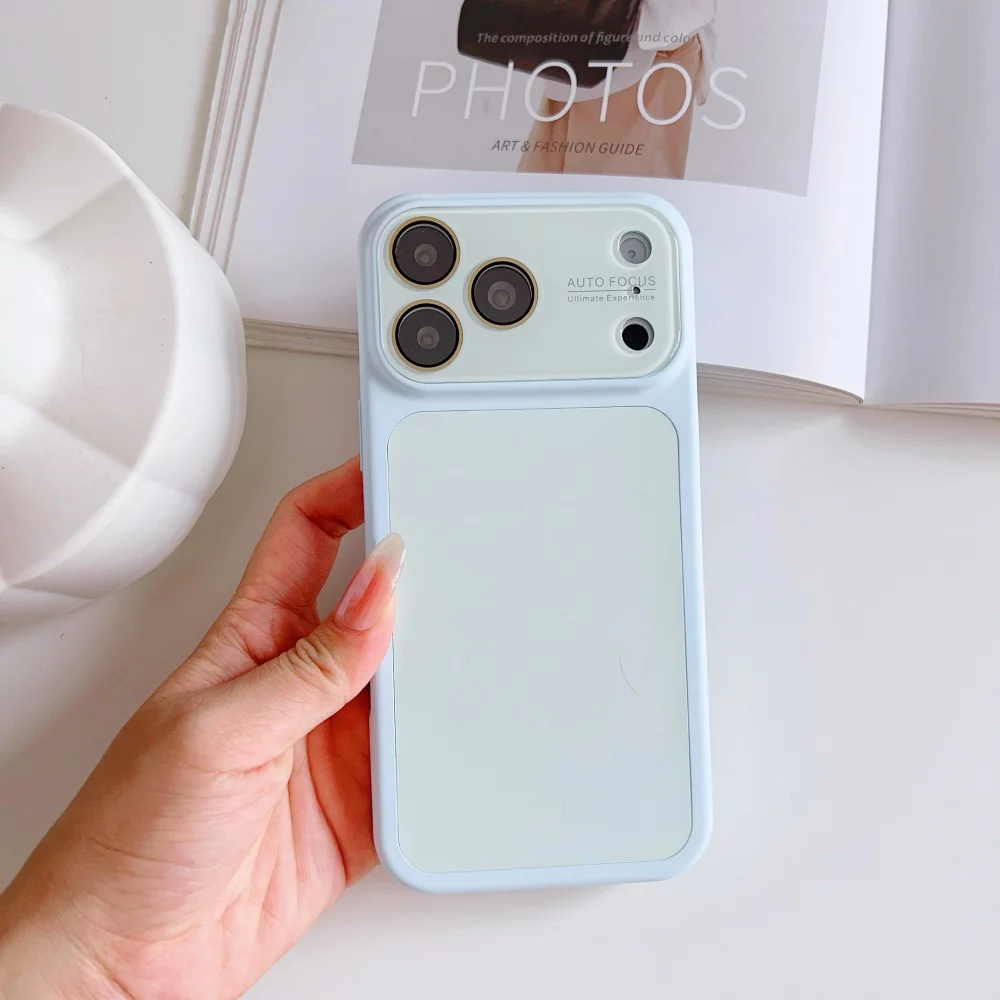 Capa Para Celular (azul Celeste, Iphone 14 Pro Max), Protetor De Câmera Em Vidro Temperado, Estrutura Resistente A Impactos, Capa Traseira Rígida.