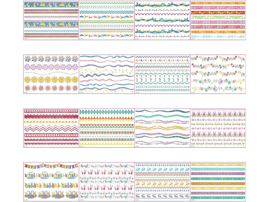 Adesivos Páscoa 16 Peças Glitter Resistentes Ideais Scrapbooking Perfeitos Festas Decoração Quarto Diários GOKOCO