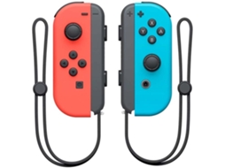 Controles Joy-Con Vermelho e Azul Não Originalmente Compatíveis com Nintendo Switch - Par de Controles com Alças
