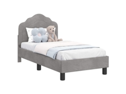 Estrutura de Cama para Criança com Cabeceira Cinzento Claro MAISON EXCLUSIVE