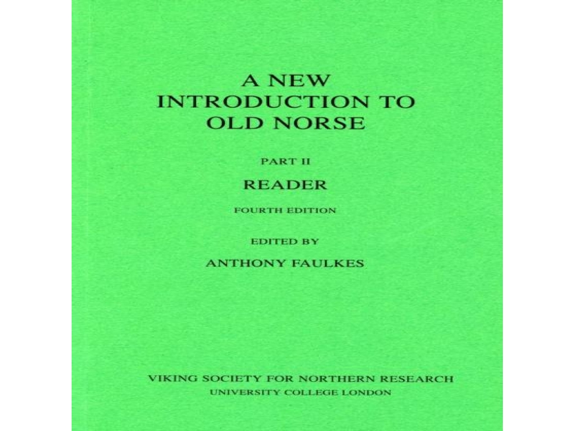Livro New Introduction to Old Norse de Anthony Faulkes (Inglês)
