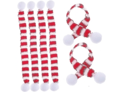 Decorações de Natal fáceis para uso externo, cachecóis mini de Natal para garrafas de vinho | S/MARCA