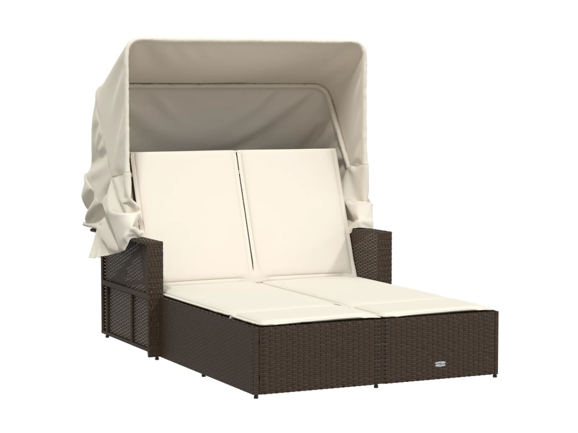 Double Sun Lounger, Double Sun Loungers Vidaxl Marrom Rattan / Vime (n/a)