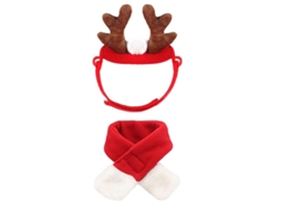 Lurelia Roupa De Natal Pet Com Pinhas E Cachecol, Macia E Respirável