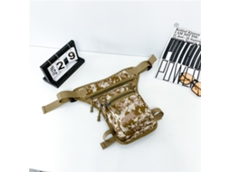 Bolsa de Cintura e Perna HALINUIA para Motocicleta em Náilon Preto (multicompartimentos, Ajustável Até 100 Cm)
