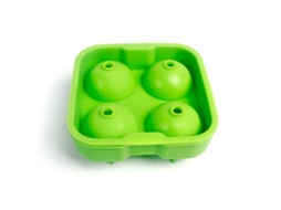 Moldes de gelo em forma de futebol de silicone reutilizáveis com tampa para coquetéis e bebidas | S/MARCA