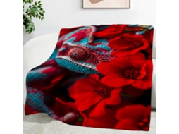 Manta Lagarto Kalanchoe 180x200 Cm Multifuncional Macia e Aconchegante de Flanela para Cama Cobertor Cochilo N