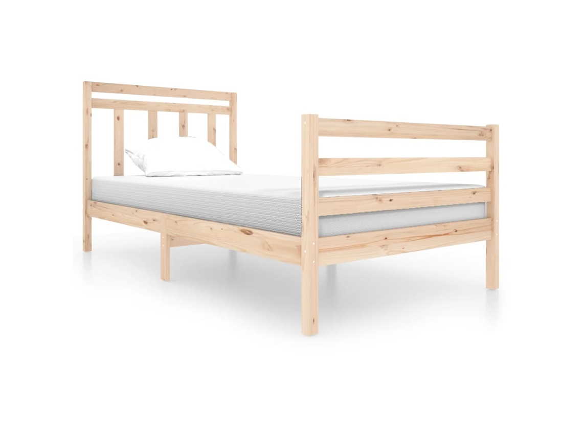 Bed Frame, Bed Frames Vidaxl Marrom Madeira (100 X 200 Cm)