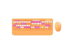 Lurelia Conjunto De Teclado E Mouse Sem Fio Mini Com 106 Teclas Redondas E Design Ergonômico Para Pc, Computador E Laptop