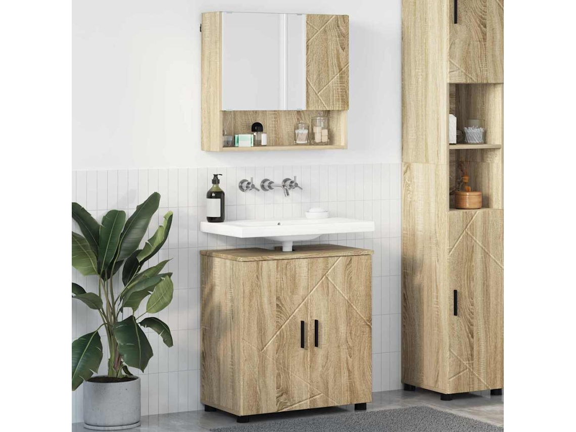 Vidaxl Conjunto De Móveis Para Banheiro 2 Unid. Carvalho Sonoma