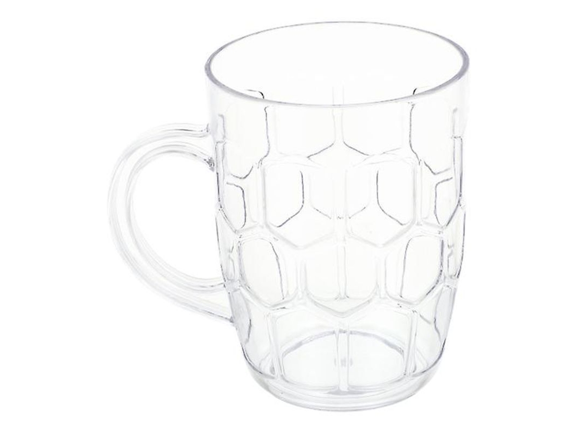Copo De Cerveja De Acrílico Transparente 530ml - Durável, Reutilizável E Perfeito Para Bebidas Diversas
