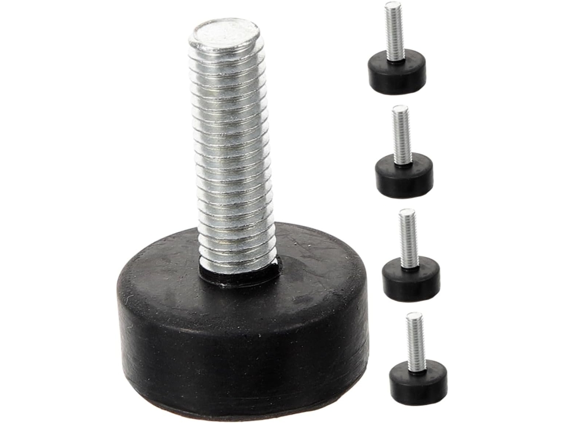 Conjunto De 5 Pés Borracha Ajustáveis Para Cadeiras E Mesas, Antiderrapantes, Ideais Para Móveis De Jardim E Varanda