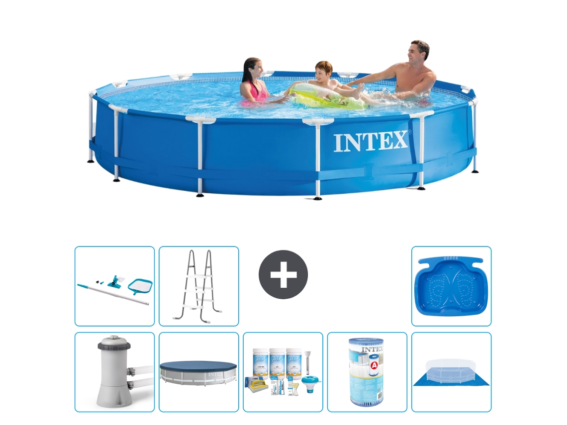 Intex Piscina Com Estrutura Redonda - 366x76 Cm - 9-peças S31750