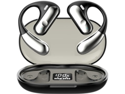 Fones Condução Ar Orelha Aberta Sem Fio JIAPEI 5.3, Confortável, Gancho Ergonômico, Som Balanceado, Estojo Digital, 40h, Preto