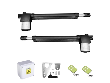 MOTIC Domo 4G- Kit Motor Puerta Batiente 2 Hojas Motor para Portão de Batente Portas de Garagem Automático O Kit Inclui 2 Controlos Remotos