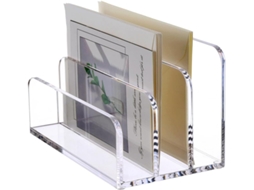 Organizador De Mesa Vertical Para Cartas Com 3 Compartimentos, Em Acrílico, Com Suporte Para Cartas. Gokoco