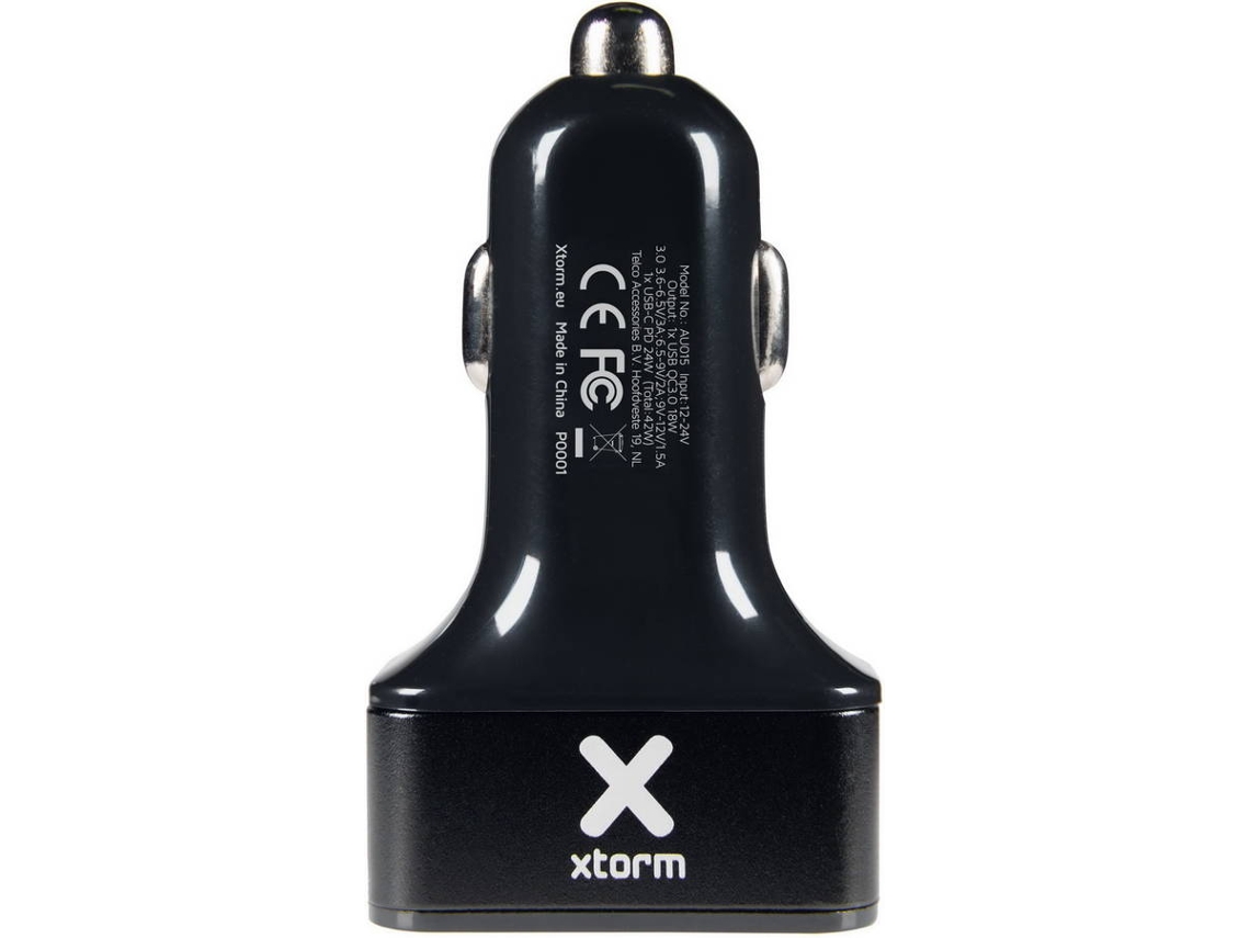 Adaptador Auto XTORM AU013 (3 USB - Preto)