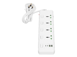 Laxiscreed Régua De Força Multi-funcional Branca Com Portas Usb E Alta Condutividade