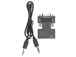 Conversor de interface multimídia HD Slowmoose fêmea para VGA macho com cabo de áudio de 3,5 mm para laptop, PC e monitor