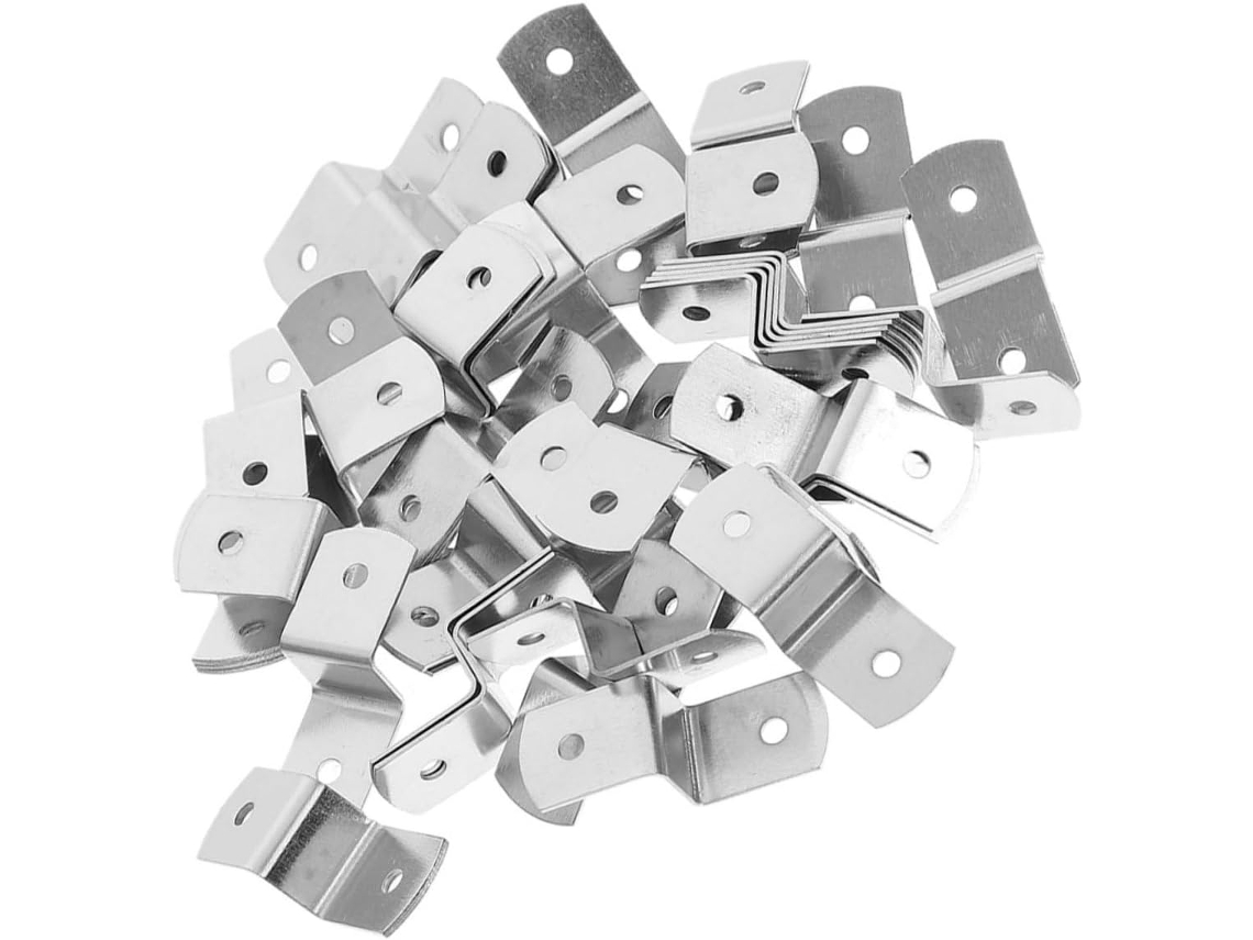 Clips Lurrose Prated Ferro em formato Z, 150 unidades, Molduras, Antiferrugem E Multiuso, Tabela E