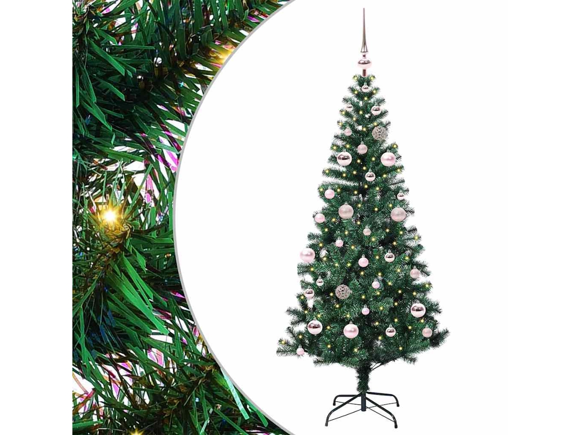 Árvore De Natal Artificial Pré Iluminada Vidaxl Verde Pvc (150 Cm)