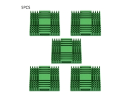 5pcs Dissipador de Calor de Aluminio Hueco para Chip Electrónico de Cpu 37*37*6 (verde)