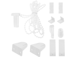 Kit De Reparo E Suporte Cilíndrico Para Persianas De Rolo, Em Polímero Pom Branco.
