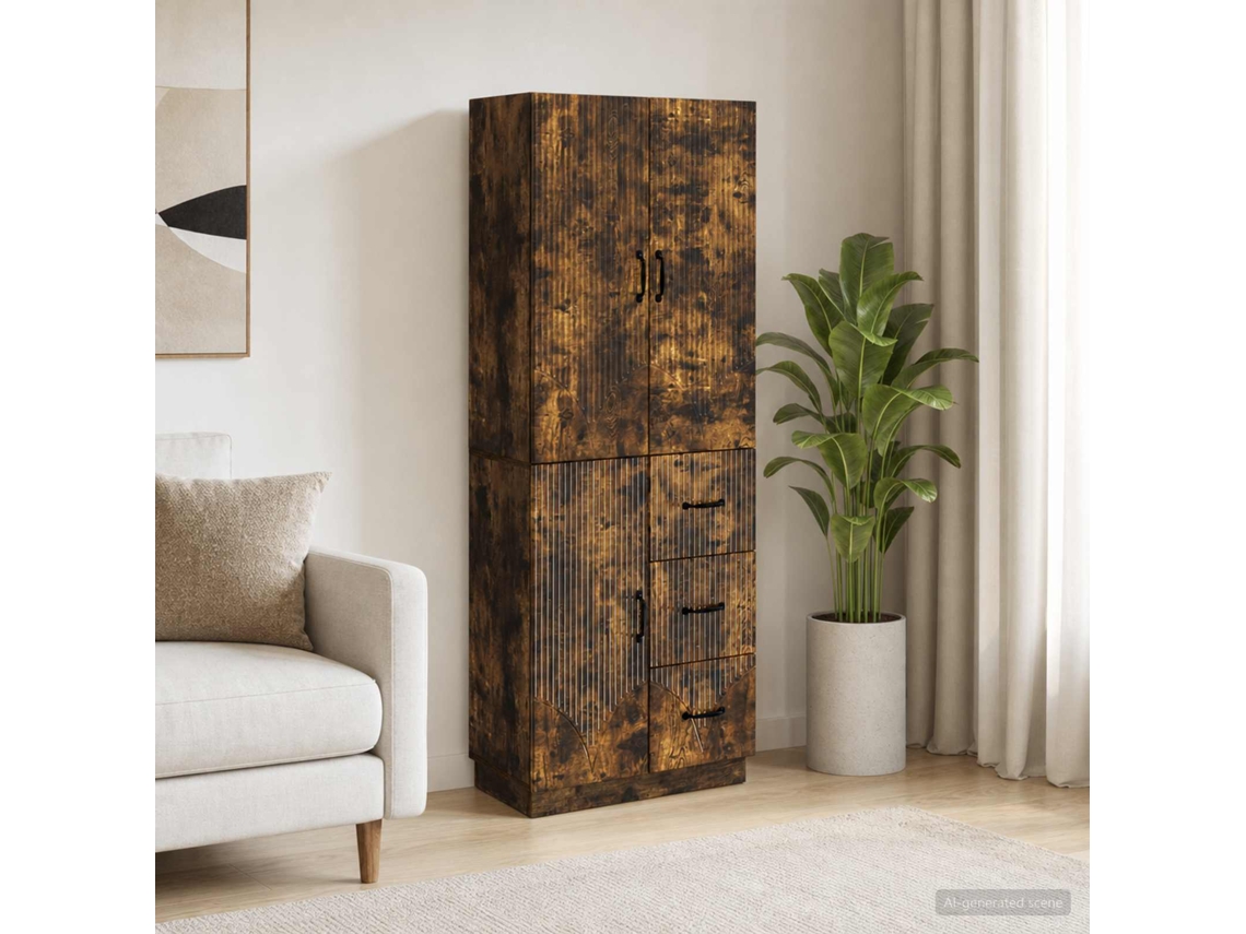 Vidaxl Conjunto De Gabinete 2 Unid. Carvalho Fumado