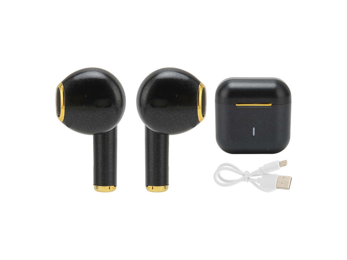 Fones de Ouvido Sem Fio Bluetooth TWS Obsidian Black EOOCOO bateria integrada
