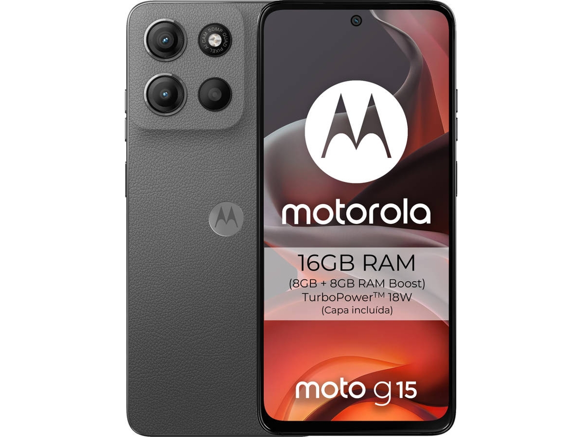 Smartphone MOTOROLA Moto G15 (6.7'' - 8 GB - 256 GB - Cinzento)