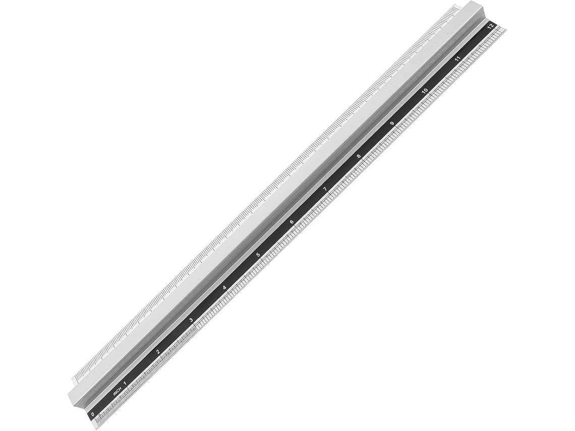 Régua De Alumínio Nolitoy 30cm 12 Polegadas, Leve E Com Cabo Preciso, Ferramenta Multifuncional Para Desenho E Medição
