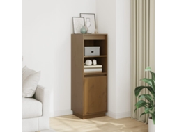 Vidaxl Aparador Alto 37x34x110 Cm Pinho Maciço Castanho Mel