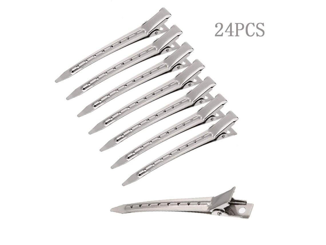 24 Peças Grampos de Cabelo de Prata de 3,3 Polegadas Grampos de Metal Grampos de Cabelo de Cabeleireiro Grampos de Cabelo de Aço Grampos de Cabelo S